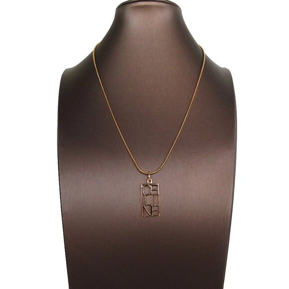 Auth CELINE Necklace Pink gold metal s0570a - Picture 7 of 8